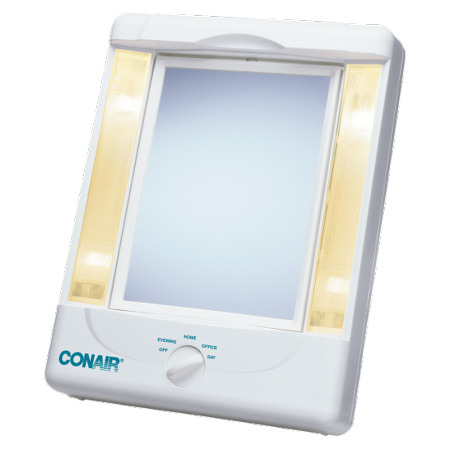 - Two-Sided Lighted Makeup Mirror with 4 light settings