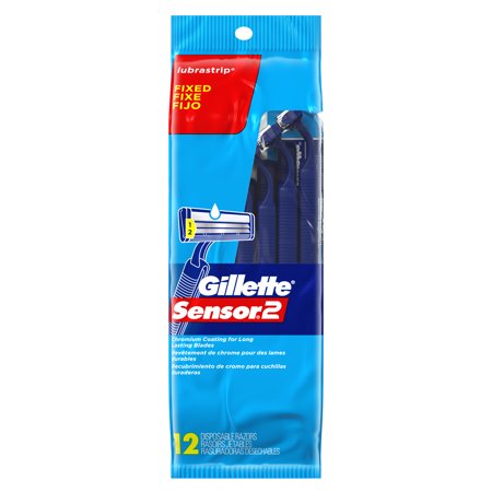 Gillette Sensor2 Men's Disposable Razors, 12