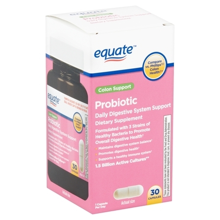 Equate Colon Support Probiotic Capsules, 30 Count (Best Probiotic Yogurt Brands)