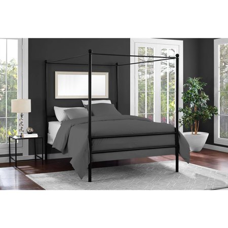 - Mainstays Metal Canopy Bed, Multiple Colors, Multiple Sizes