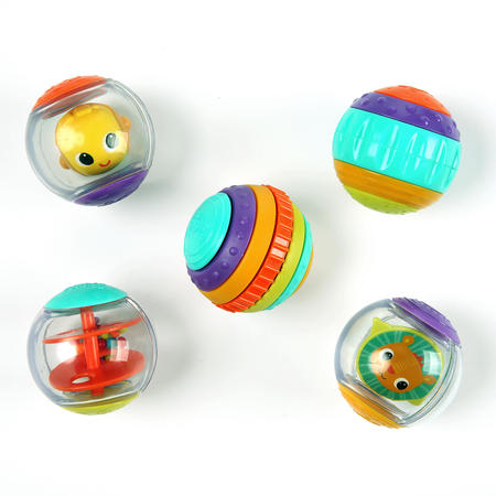 Bright Starts Shake & Spin Activity Balls Toy (Best Toys 3 Months)