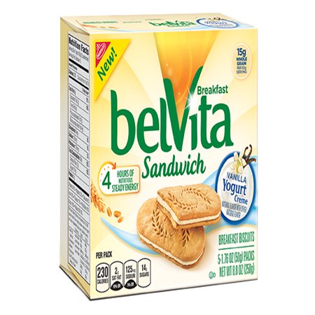 Belvita Vanilla Yogurt Creme Breakfast Biscuit Sandwiches, 8.8 Oz ...