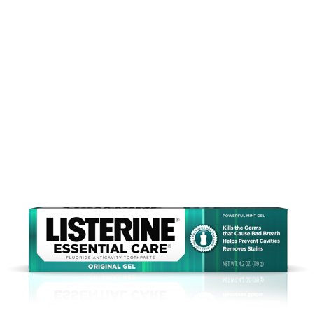 Listerine Essential Care Original Gel Fluoride Toothpaste, 4.2