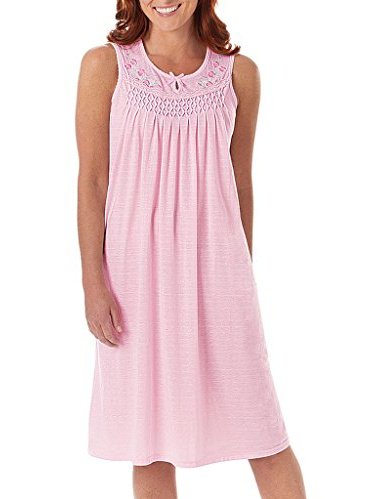 Ladies Flannel Nightgowns - Women's Cotton Sleeveless Nightgown By