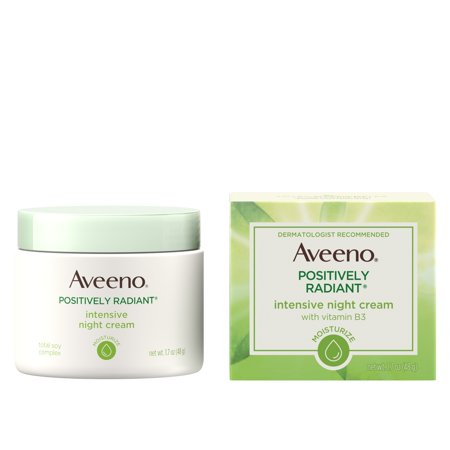 Aveeno Positively Radiant Intensive Moisturizing Night Cream, 1.7 (Best Moisturizing Face Cream For Oily Skin)