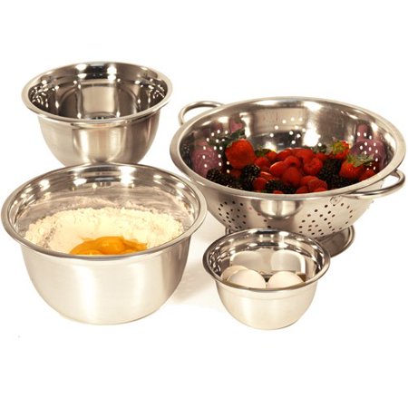 Oxo Stainless Steel Mixing Bowl - Heuck 4-Piece Stainless Steel Mixing Bowl and Strainer Set