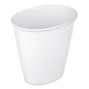 White Trash Cans 5 7 L Oval Vanity Wastebasket White