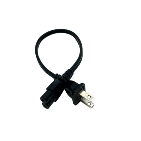 Kentek 1 Feet FT US 2 Prong Pin AC Power Cord Cable Plug for Laptop DVD VCR DIRECTV TV DVR