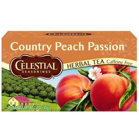 (6 Boxes) Celestial Seasonings Herbal Tea, Country Peach Passion, 20