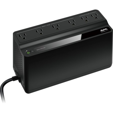 - APC UPS Battery Backup & Surge Protector, 450VA, APC Back-UPS (BN450M)