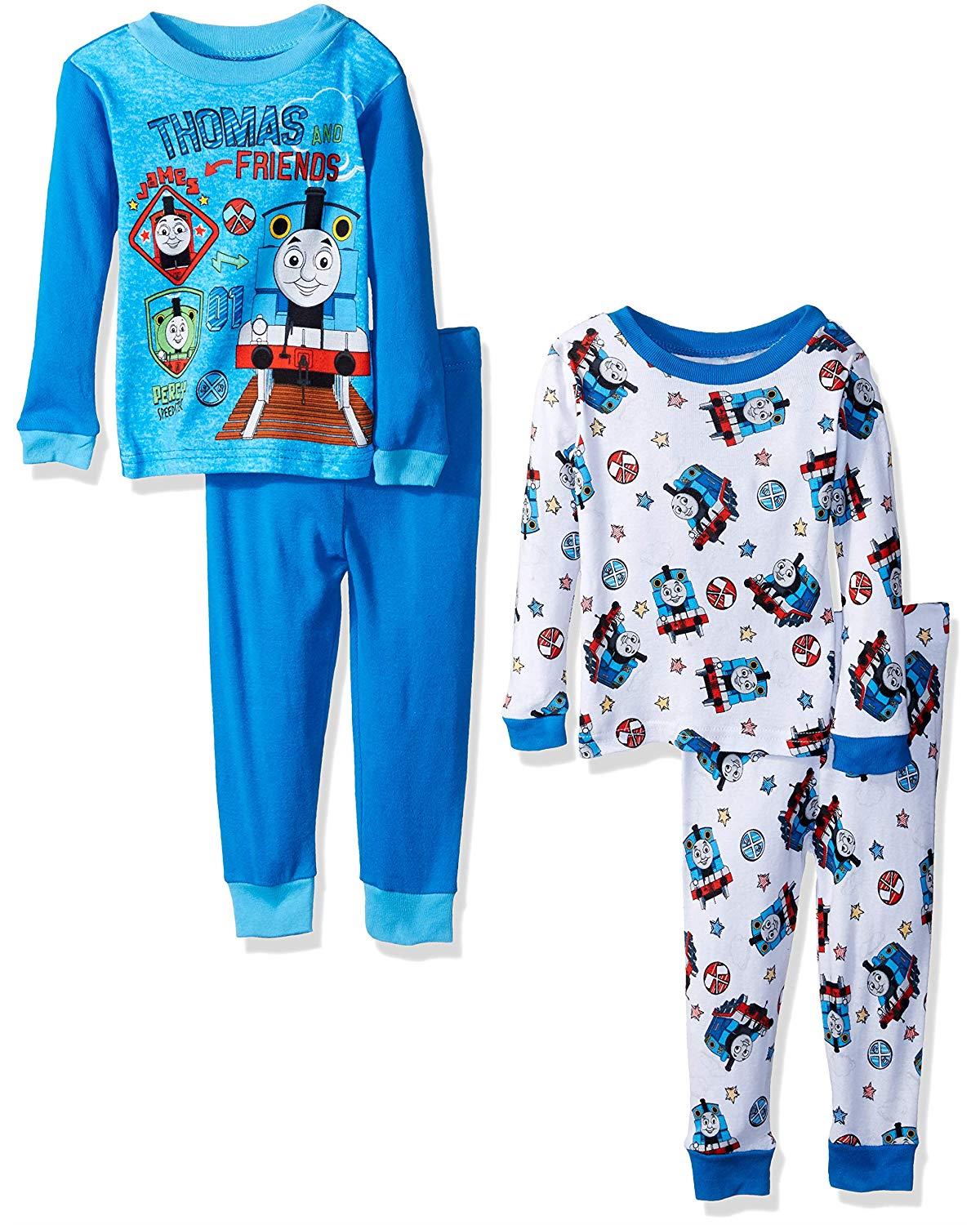 Thomas /& Friends Number One Team Print Boys Long Sleeve Leg Cotton Pyjamas Blue