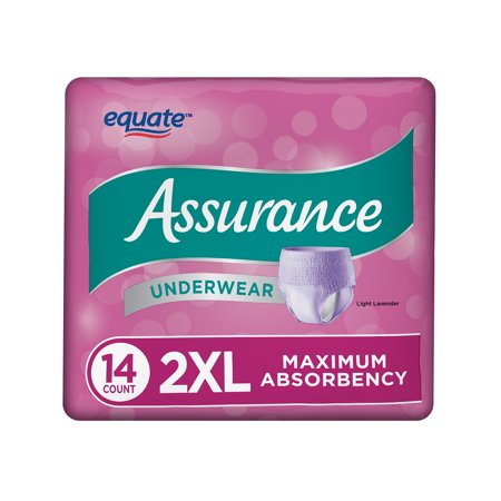 Antimicrobial Underwear - Assurance Underwear, Women's, Size 2XL, 14 Count
