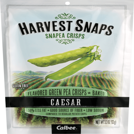 Harvest Snaps Snapea Crisps Caeser, 3.3 oz Pouch