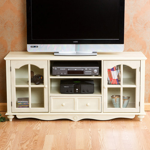 Sunrise Large Antique White TV Console, For TVs Up To 50''