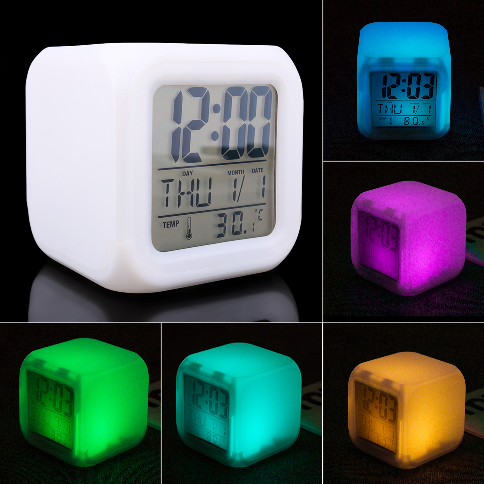 Projection Alarm Clock Wake Up Bedroom With Data And Temperature