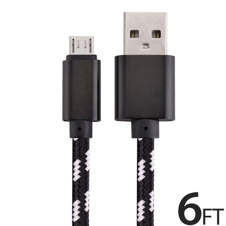 Micro USB Cable for Android, FREEDOMTECH 6ft USB to Micro USB Cable Cord High Speed USB2.0 Sync and Cable for Samsung, HTC, Motorola, Nokia, Kindle, MP3, Tablet and (Best Micro Usb Cable)