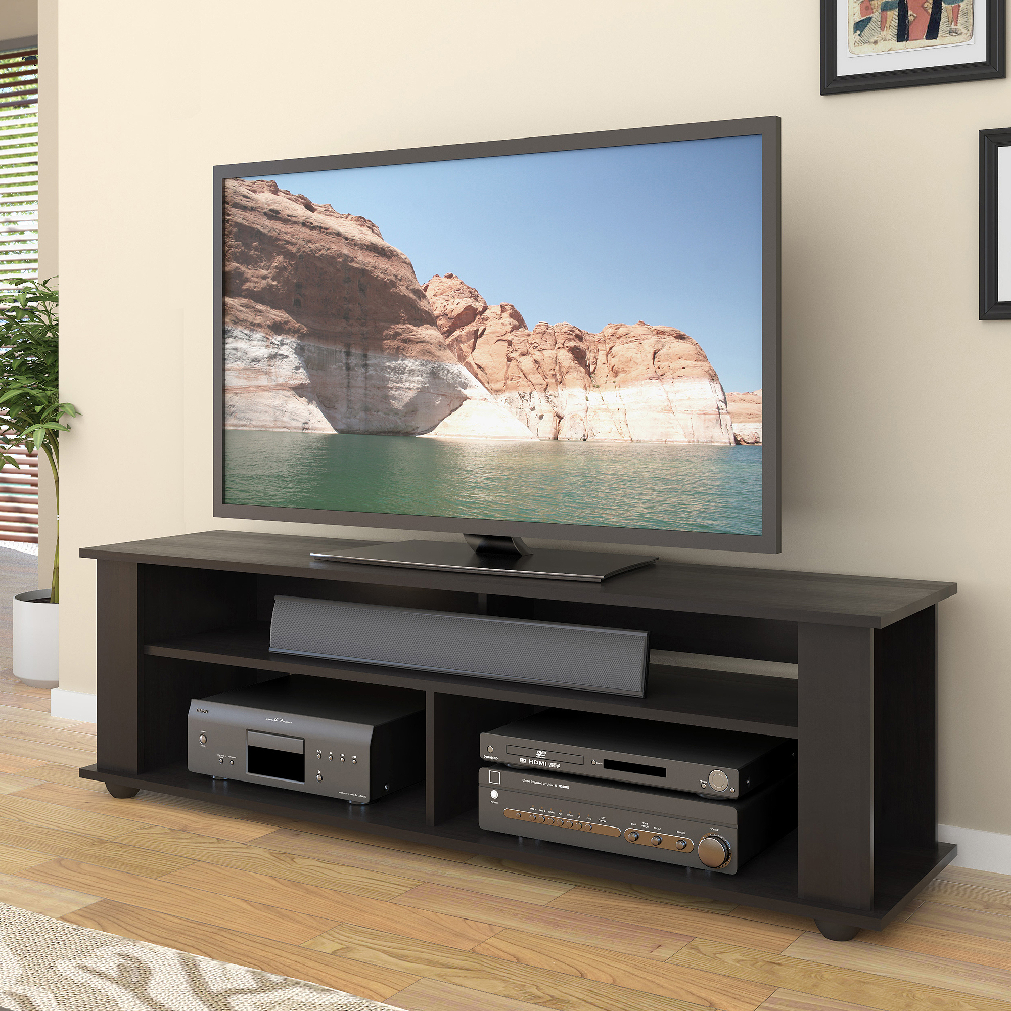 CorLiving Bakersfield Ravenwood Black TV Stand for TVs up to 65''