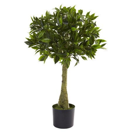 Bay Leaf Tree - Nearly Natural 3' Bay Leaf Topiary, UV Resistant, Indoor and Outdoor