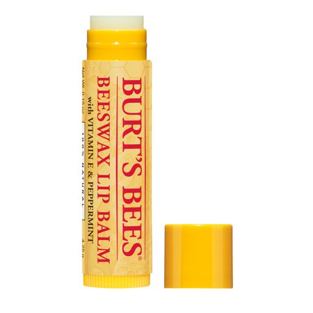 Burt's Bees 100% Natural Moisturizing Lip Balm, Original Beeswax with Vitamin E & Peppermint Oil -  1