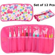 9/11/12Pcs Crochet Hook Set Knitting Needle Yarn Handle Organiser Case Set Tool