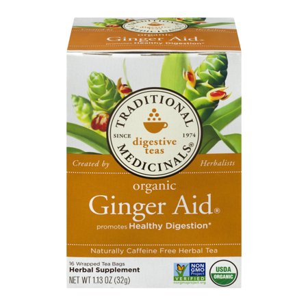 Traditional Medicinals Organic Ginger Aid Tea Bags, 16 (Best Ginger Tea Bags)