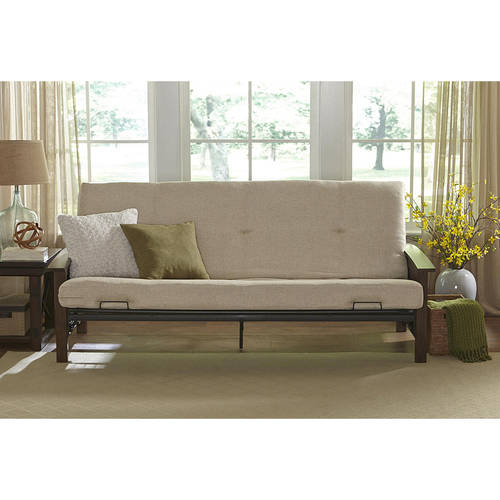 Better Homes and Gardens Paneled Wood Arm Futon with 6