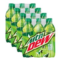(4 Pack) Mountain Dew Soda, 6 Count, 16.9 fl. oz. Bottles