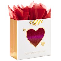 Hallmark Signature Large Valentine's Day Gift Bag with Tissue Paper (Glitter Heart)