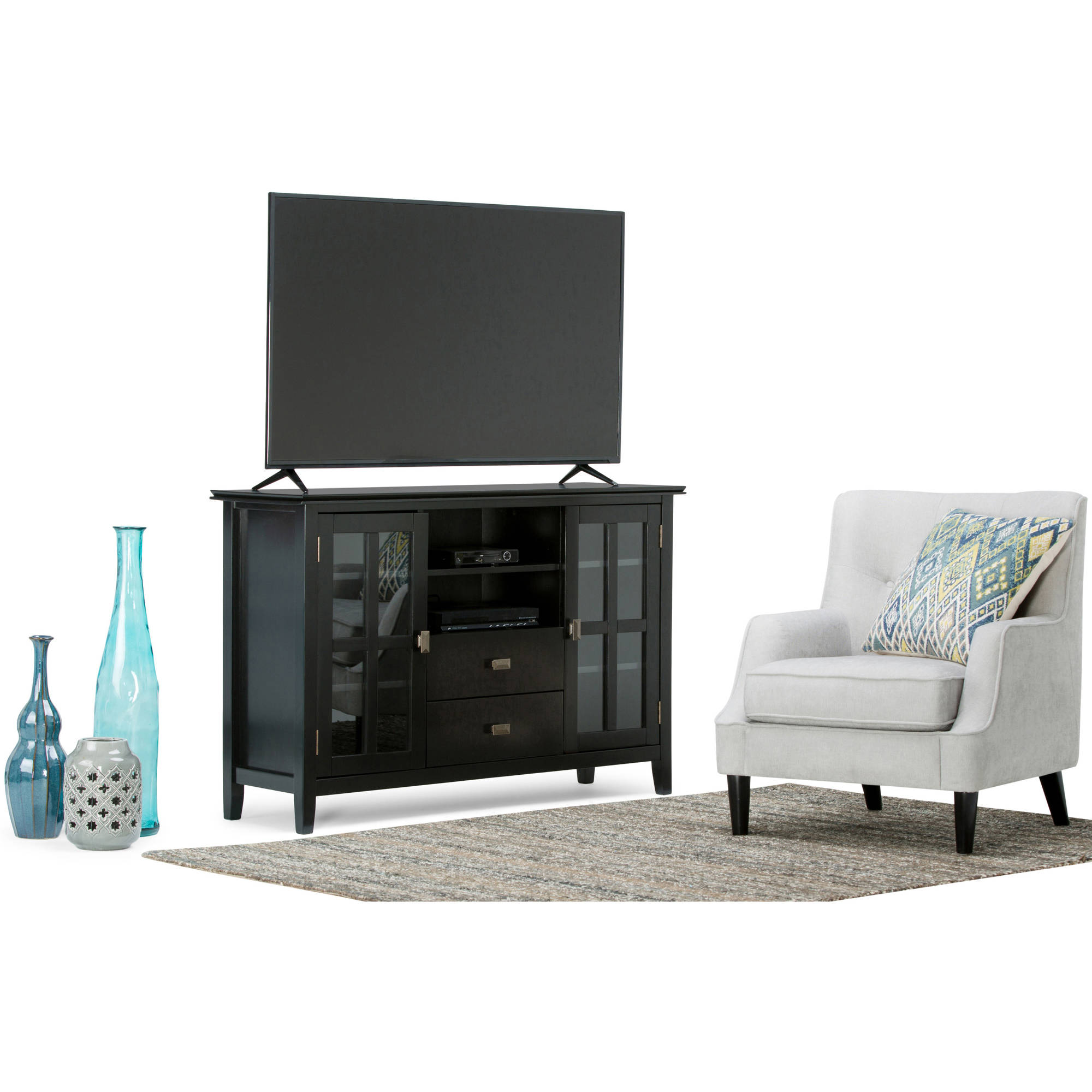 Brooklyn + Max Holden Collection Black TV Media Stand