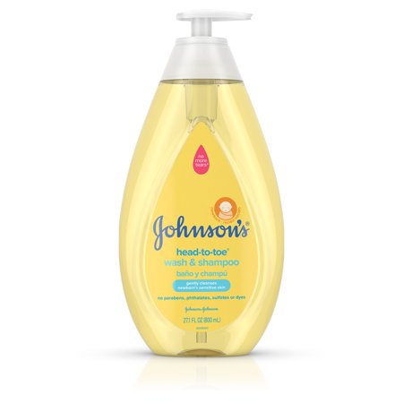 Johnson's Head-To-Toe Tearless Gentle Baby Wash & Shampoo, 27.1 fl. (Best Baby Shampoo And Lotion)