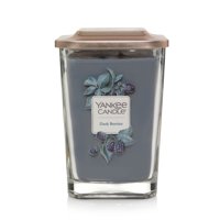 Yankee Candle Elevation Collection with Platform Lid Large 2-Wick Square Candle, Dark Berries