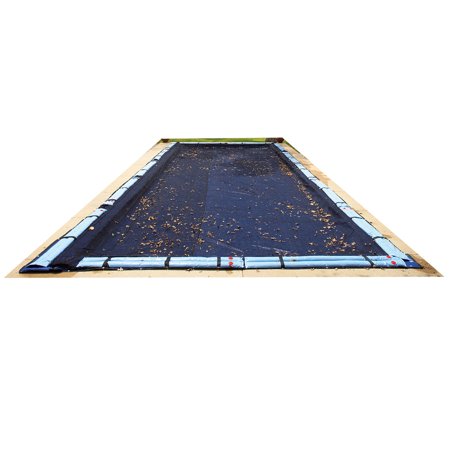 Blue Wave Rectangular Leaf Net Cover for In-Ground