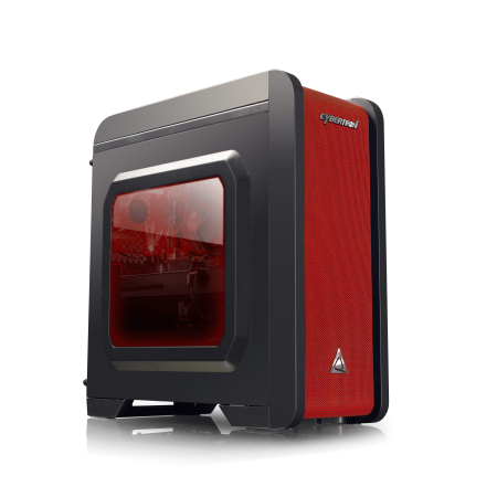 Cybertron GameStation AMD Ryzen 3 2200G 3.50GHz (4 Cores) 8GB DDR4 1TB HDD 120GB SSD AMD RX 580 4GB GDDR5 Graphics WiFi MS Windows 10 Home 64 Bit (Black/Red) AMD Radeon Raise the Game Bundle