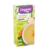 (3 Pack) Great Value Organic Low Sodium Chicken Broth, 32 oz