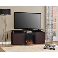 Ameriwood Home Carson Electric Fireplace TV Console for TVs up to 70" Cherry/Black