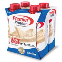 (2 pack) Premier Protein Shake, Vanilla, 30g Protein, 11 Fl Oz, 4 Ct
