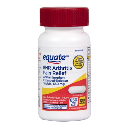 Equate Arthritis Pain Relief Extended Release Caplets, 650 mg,