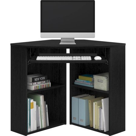 desk corner mainstays keyboard tray shelves shelf walmart bookcase bundle value match mix undermount finish any