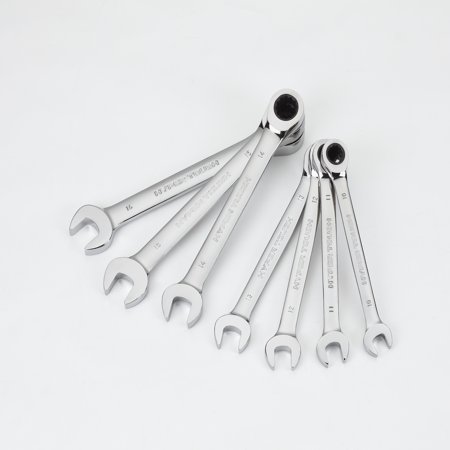 - Hyper Tough UW5136TA 7-Piece SAE Ratcheting Combination Wrench Set