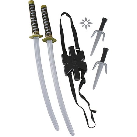 Ninja Double Sword Set Child Halloween Costume (Best Ninja Costume Ever)