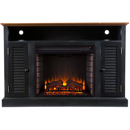 Southern Enterprises Wiltshire Electric Fireplace Media Console for TVs up to 48'', Black