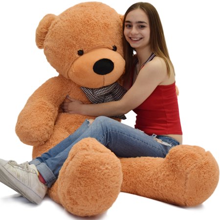 WOWMAX 4.5 Foot Light Brown Giant Huge Teddy Bear Cuddly Stuffed Plush Animals Teddy Bear Toy Doll (Valentine's Day Gifts For Your Best Friend)