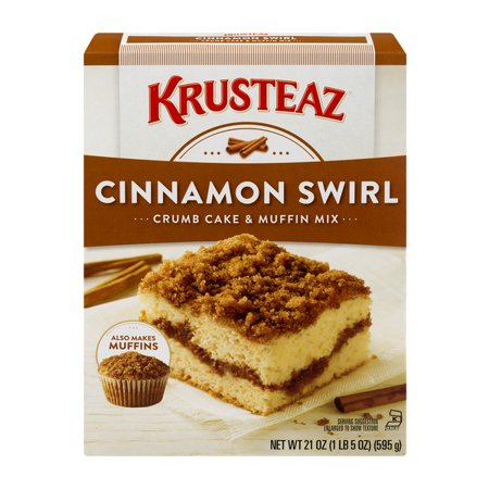 (5 Pack) Krusteaz Cinnamon Swirl Crumb Cake and Muffin Mix, 21oz (Best Crumb Cake Nyc)