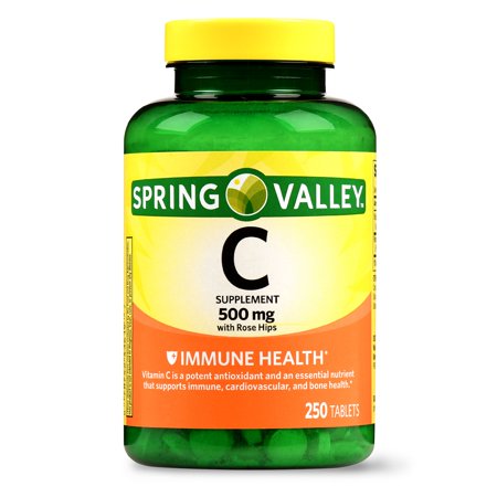 Spring Valley Vitamin C Tablets, 500 mg, 250 Ct (Best Vitamin C Tablets For Skin)