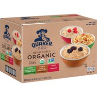 Quaker Organic Instant Oatmeal, Variety Pack, 32 Packets