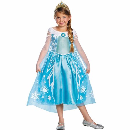 Frozen Elsa Deluxe Child Halloween Costume (Best Duo Halloween Costumes)