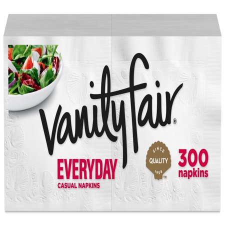 Paper Napkins Plates - (3 pack) Vanity Fair Everyday Paper Napkins, 300 Napkins (900 Napkins Total)