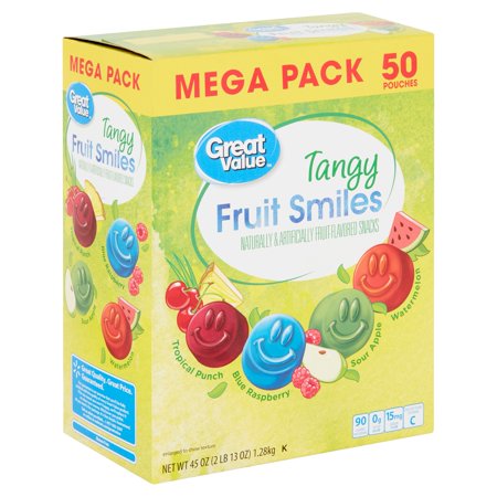 Fruit Smoothies Yogurt - Great Value Tangy Fruit Smiles, 45 Oz.