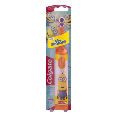 - (2 pack) Colgate Kids Battery Powered Toothbrush, Minions