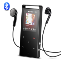 AGPTEK 16GB Bluetooth MP3 Player Touch Screen with FM/ Voice Recorder, Lossless Sound Metal Music Player, A01ST,Gray